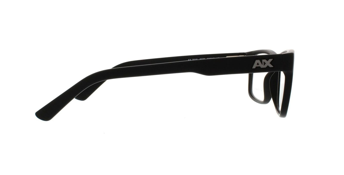 A|X Armani Exchange AX3016 Eyeglass Frames 8078-53 - Matte Black