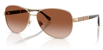 BURBERRY BE3080 114513 59mm Light Gold Aviator Women's Sunglasses