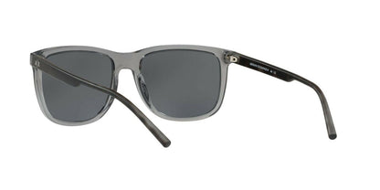 A|X Armani Exchange Men's AX4070S Square Sunglasses, Transparent Magnet Grey