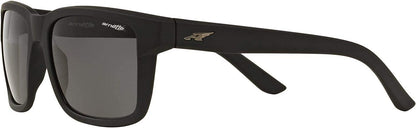 Arnette Men's An4218 01/87 Swindle Rectangular Sunglasses, Matte Black/Grey, 57mm