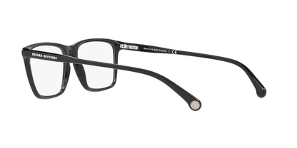 Brooks Brothers Men's BB2037 6000 57mm Square Eyewear Frames, Black/Demo Lens,