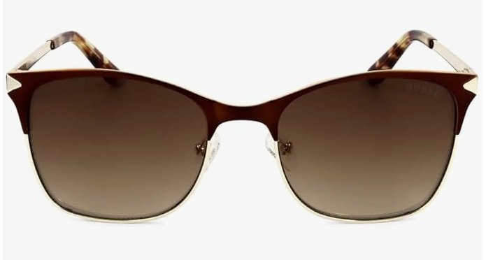 Guess GU7517 Sunglasses - Matte Dark Brown Frame, Brown Mirror Lenses, 53 mm Lens