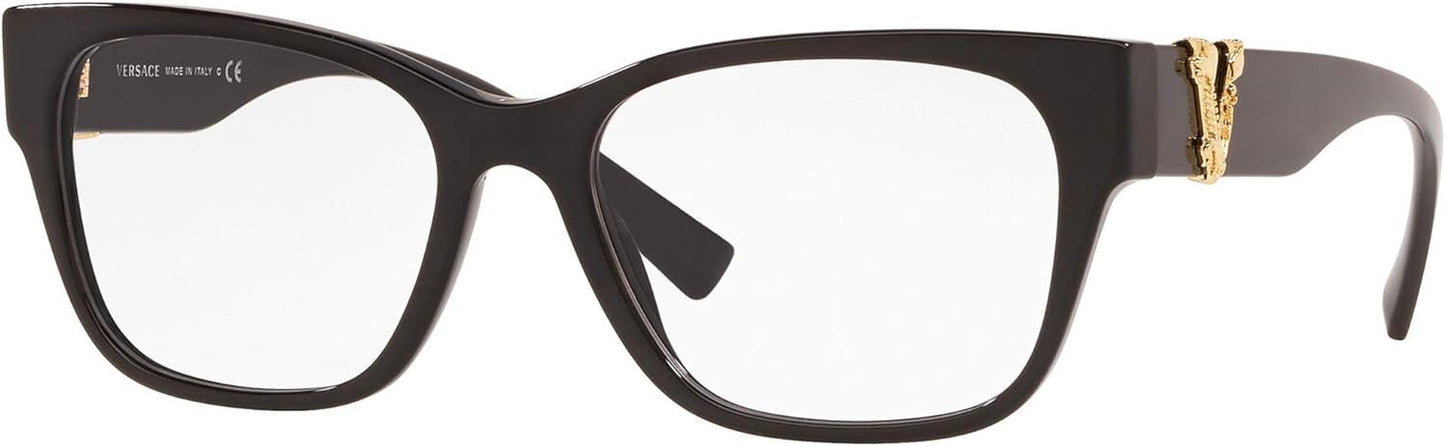 Versace VE3283 GB1 54mm Black/Clear Square Women Eyeglasses