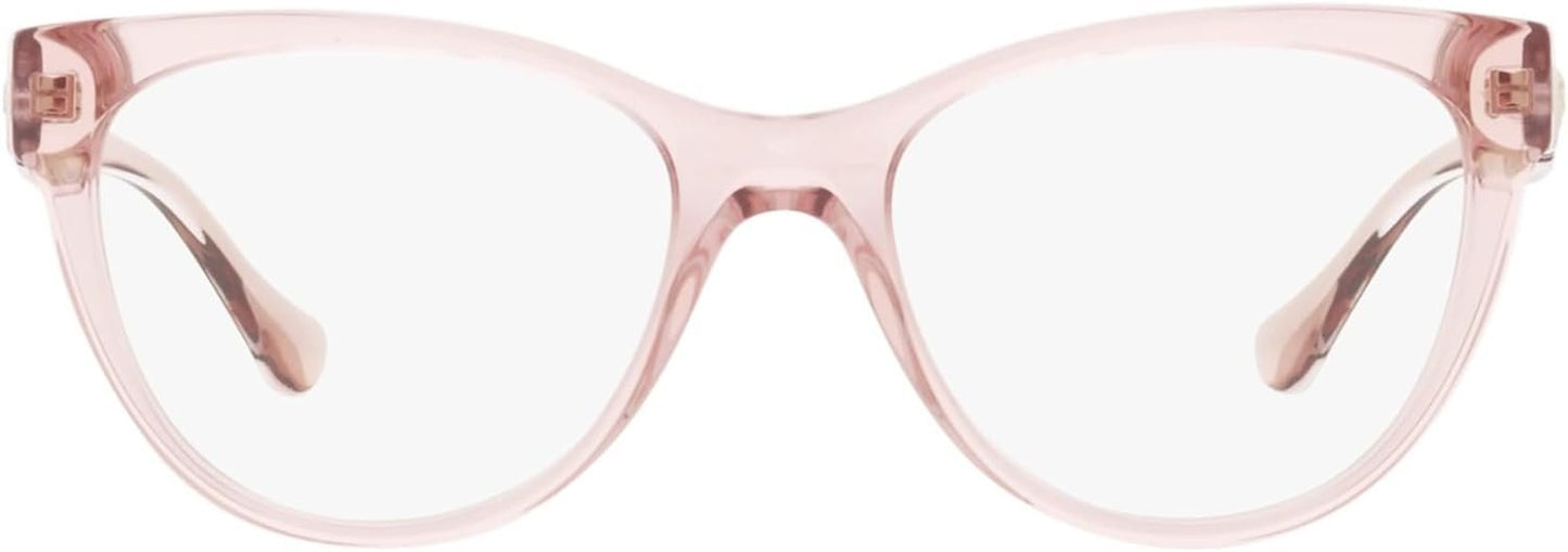 VERSACE VE3304 5339 53mm Transparent Pink CatEye Eyeglasses