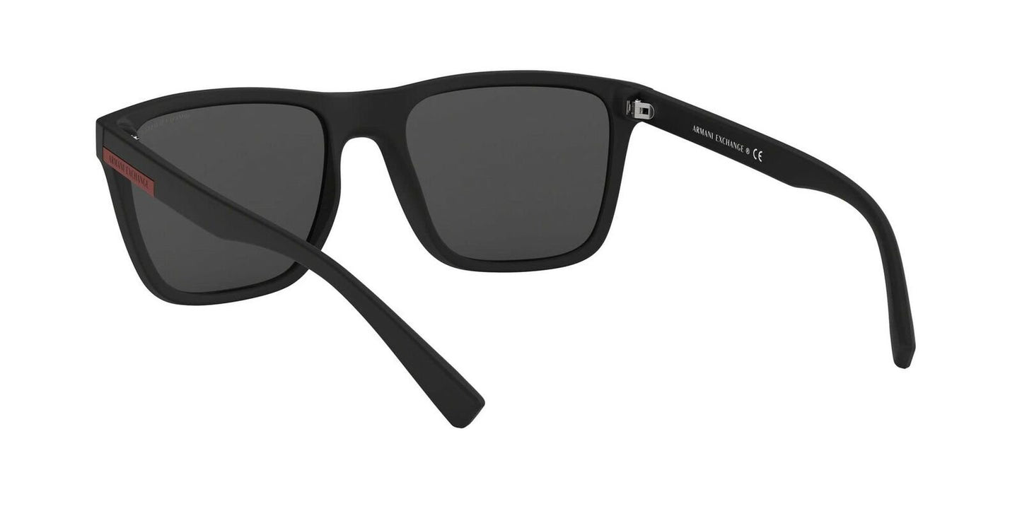 A|X ARMANI EXCHANGE Men's AX4080SF Square Sunglasses, Matte Black