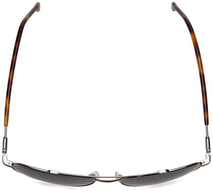 Carrera 224/S 6LB Pilot Sunglasses, Silver/Gray Shaded, 58mm, 17mm