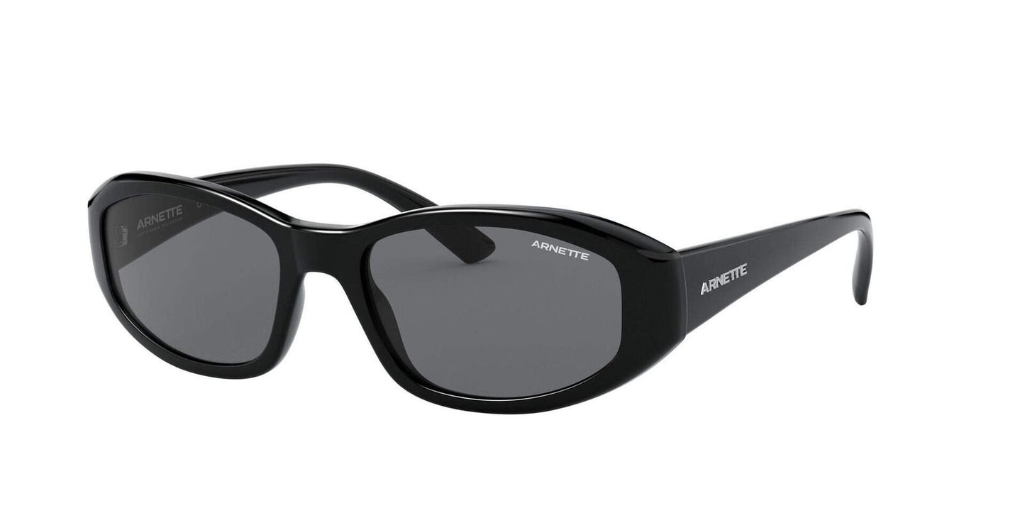 ARNETTE Men's AN4266 Lizard Oval Sunglasses, Black/Grey, 54 mm