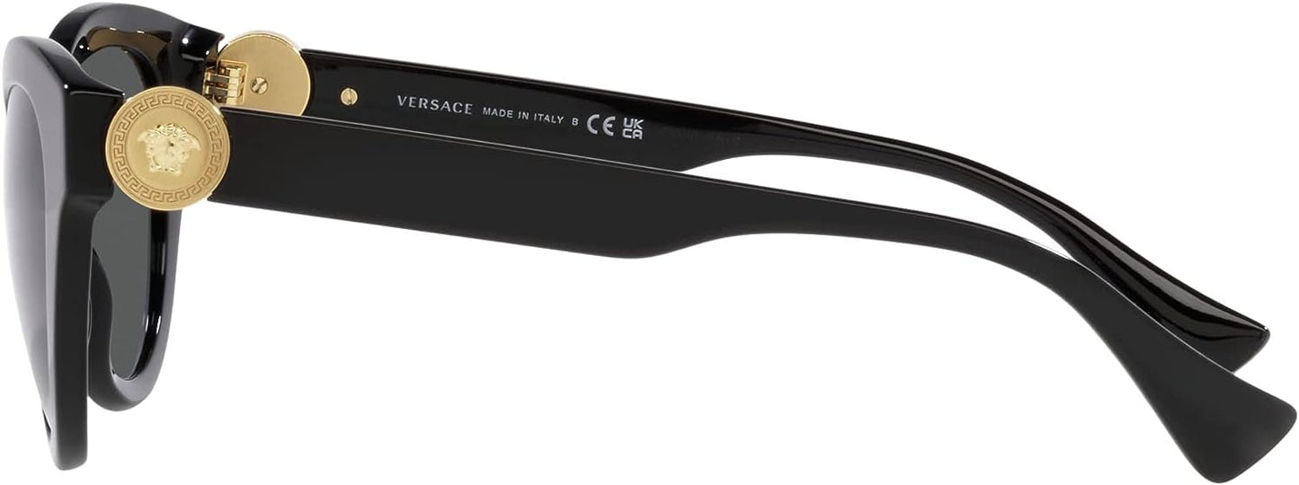 VERSACE VE4435 GB1/87 52mm Black Dark Grey Women's Sunglasses