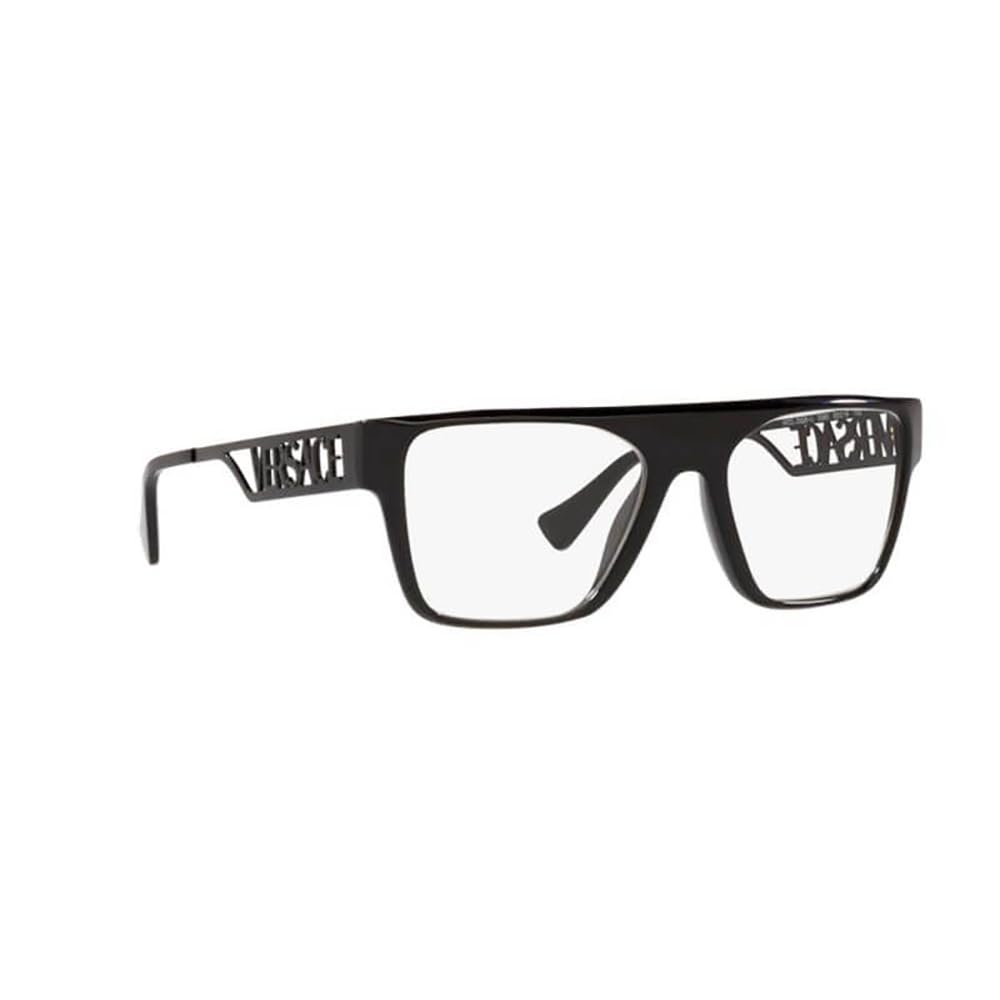 Versace VE 3326U 5380 Black Plastic Rectangle Eyeglasses 55mm