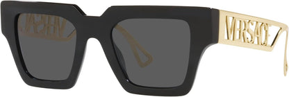 VERSACE VE4431 GB1/87 50mm Black Dark Grey Women's  Sunglasses