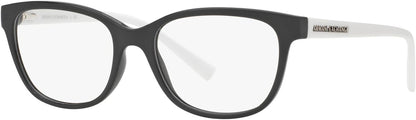 A|X ARMANI EXCHANGE Women's AX3037 8204 53mm Cat-Eye Eyewear Frames, Black/Demo Lens