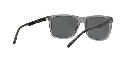 A|X Armani Exchange Men's AX4070S Square Sunglasses, Transparent Magnet Grey