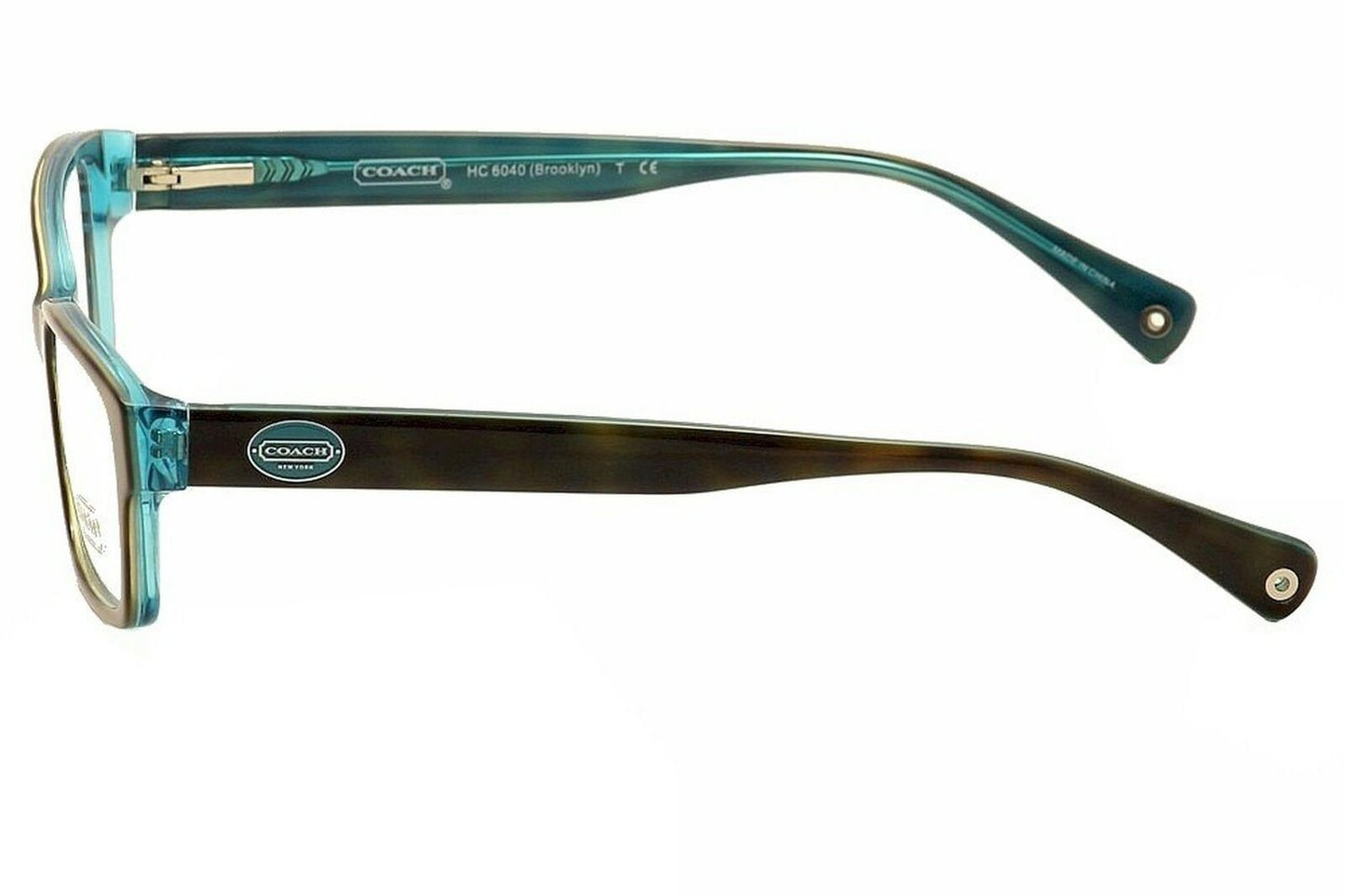 Coach Women's HC6040 Eyeglasses Dark Tortoise/Teal 50mm