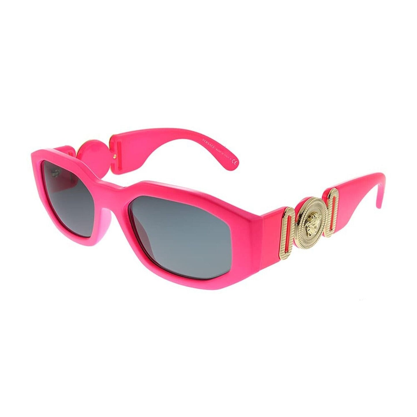 Versace VE 4361 5318/87 Fuxia Fluo Plastic Geometric Sunglasses Grey Lens