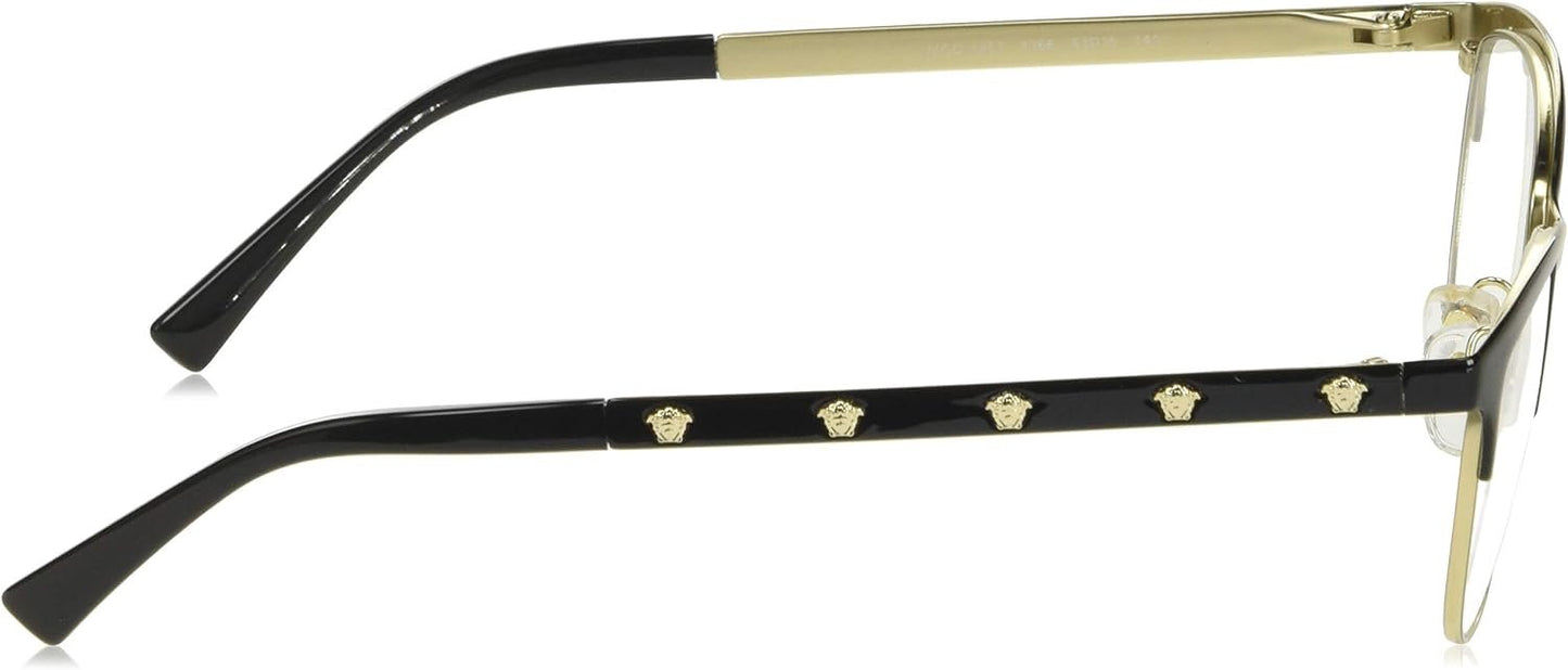 Versace VE1251 1366 53mm Women's Eyeglasses Black/Pale Gold