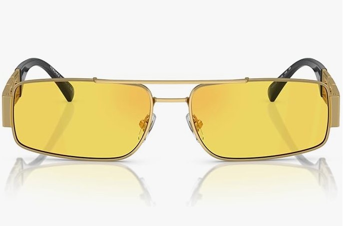 VERSACE VE2257 1002C9 60mm Gold Yellow Men's Sunglasses