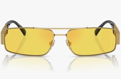 VERSACE VE2257 1002C9 60mm Gold Yellow Men's Sunglasses