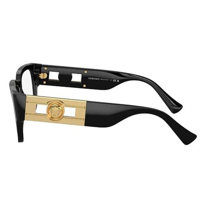 Versace ICONIC VE3350 GB1 53mm Black Plastic Square Eyeglasses