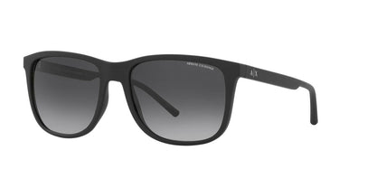 A|X ARMANI EXCHANGE Men's AX4070S 80788G Square Sunglasses, Matte Black/Grey Gradient