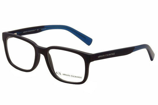 0A|X Armani Exchange AX3029 Eyeglass Frames 8183-54 - Matte Blue