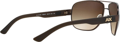 A|X Armani Exchange Men's AX2012S 605813 Rectangular Metal Sunglasses