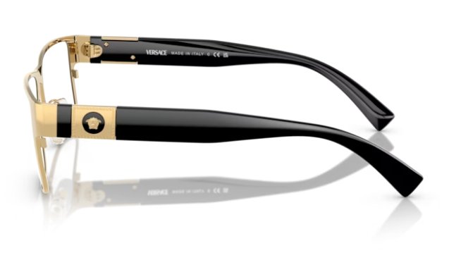 VERSACE VE1274 1002 Gold Black Men's 57mm Eyeglasses