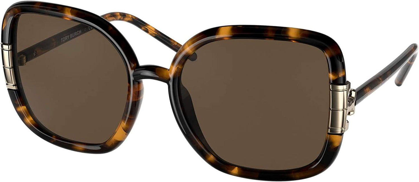 Tory Burch TY9063U 56mm Women's Sunglasses Dark Tortoise/Solid Brown