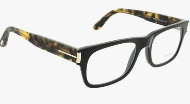 Tom Ford Rectangular Eyeglasses TF5274 001 Size: 52mm Shiny Black/Havana