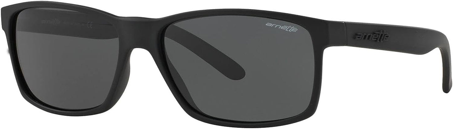 ARNETTE Slickster AN4185 447 87 Black Rubber Gray 59 mm Men's Sunglasses