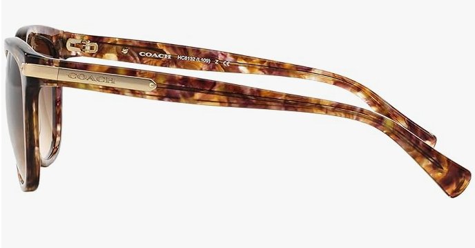 Coach Sunglasses HC8132 528713 57mm Light Brown Confetti Tortoise/Brown Gradient