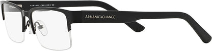 A|X ARMANI EXCHANGE Men's Ax1014 6063 53mm Rectangular Eyewear Frames