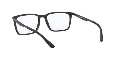 Emporio Armani Men's EA3169 5042 55mm Rectangular Eyeglasses, Matte Black/Demo Lens,