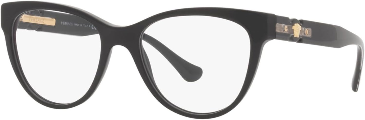 Versace VE3304 GB1 53mm Black Plastic Cat-Eye Eyeglasses