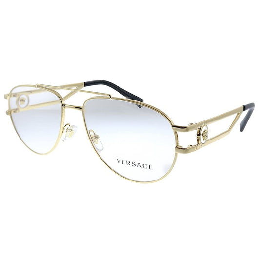 Versace VE 1269 1002 Gold Metal Aviator Eyeglasses 55mm